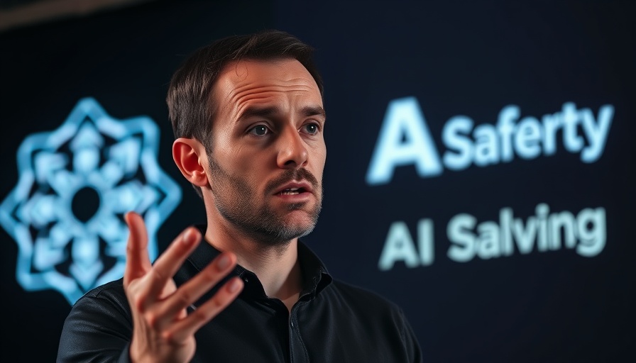 Concerned speaker discussing AI marketing software safety.