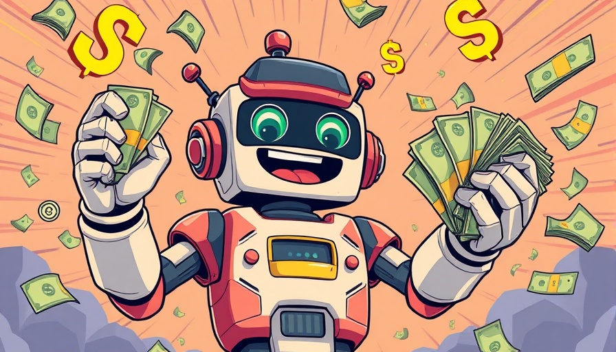 AI reviews boost economy in comic-style illustration.
