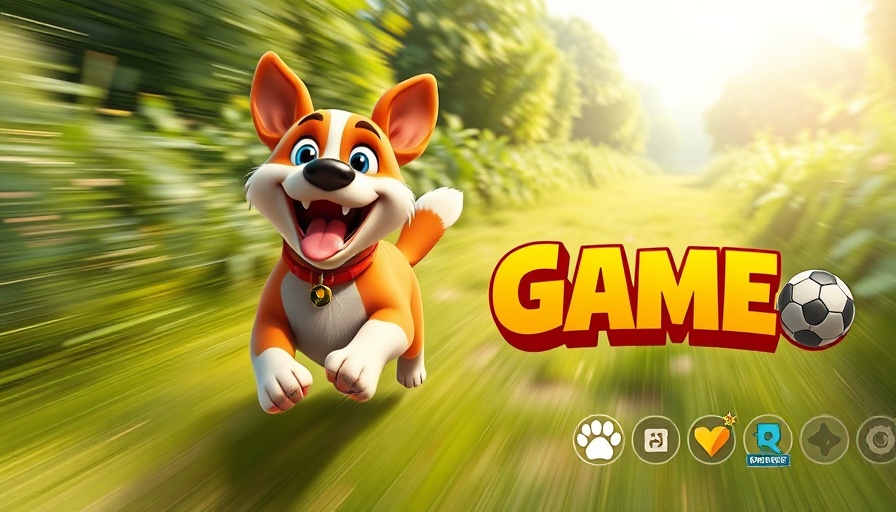AI Turns Photos Into Playable Worlds: Dog running on grassy path with game overlay.
