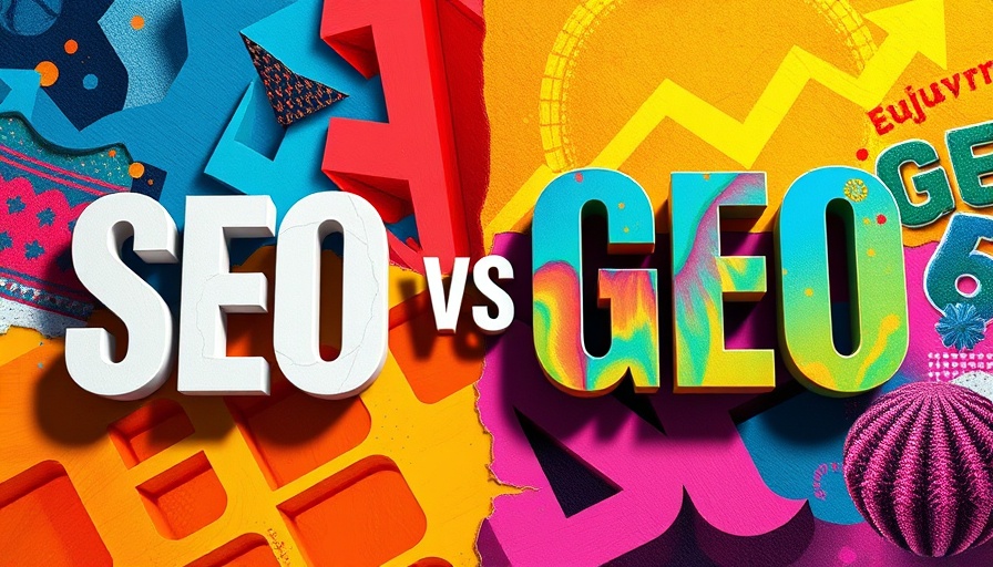 Generative Engine Optimization graphic illustrating SEO vs GEO trends.