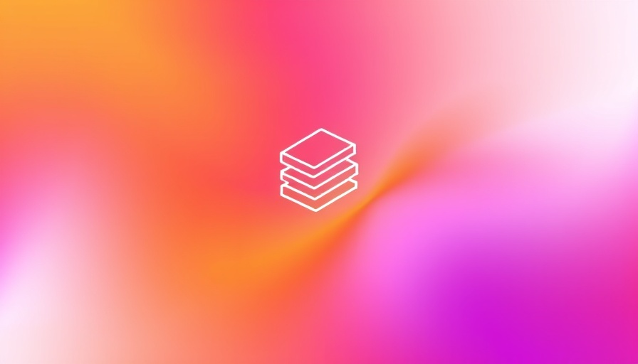 Abstract gradient background with AI learning path icon.