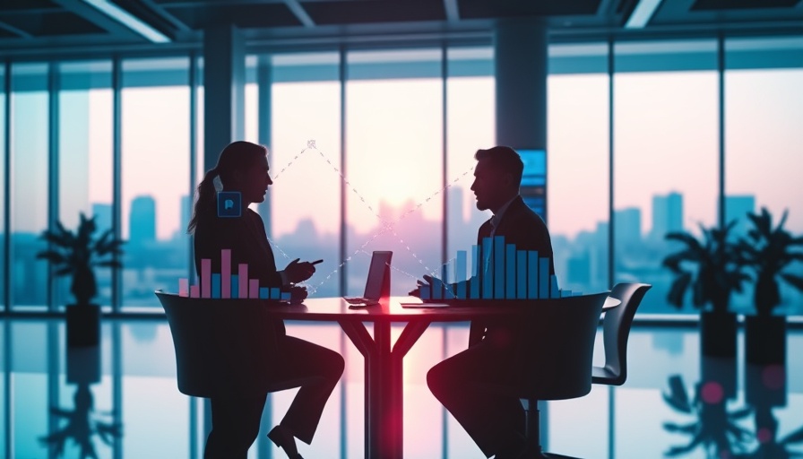 AI-powered AML business meeting with digital data overlay.