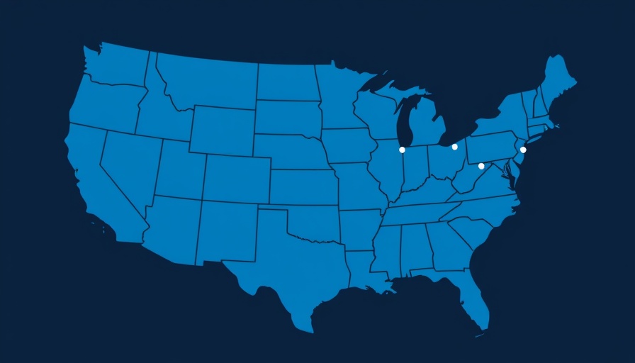 Stylized USA map illustrating Simulated Annealing in AI Optimization