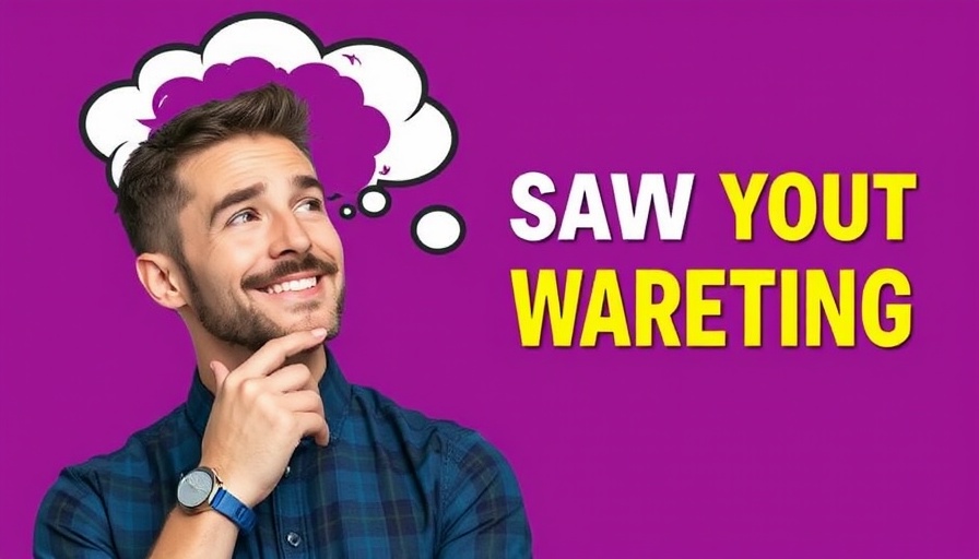 Promotional graphic featuring a contemplative man with text.