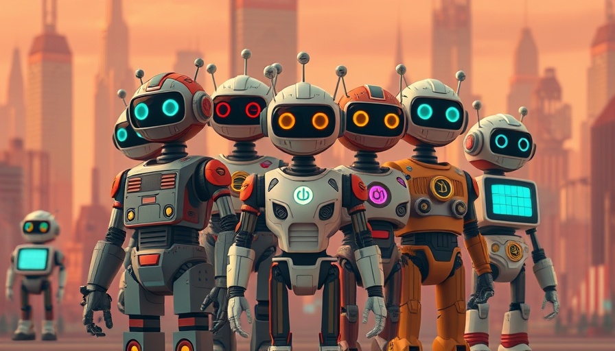Retro robots showcasing diverse AI models for different jobs.