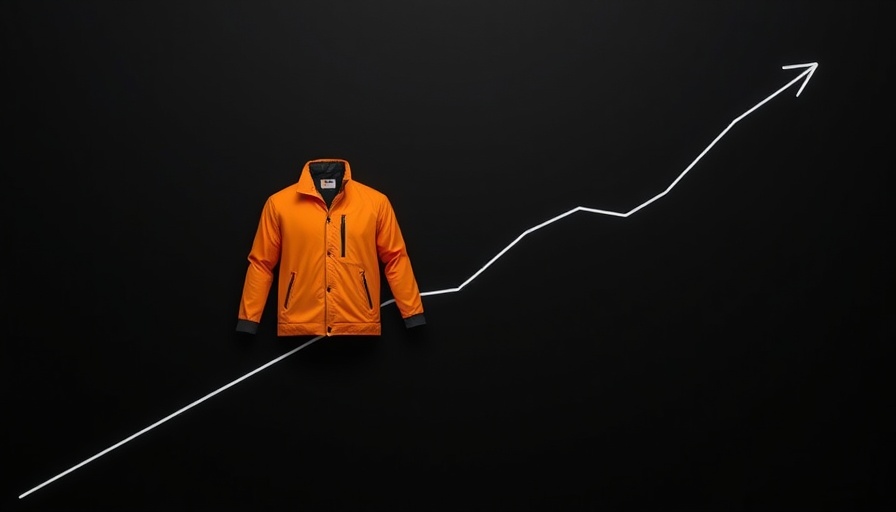 Abstract break-even point concept illustration with graph and jacket