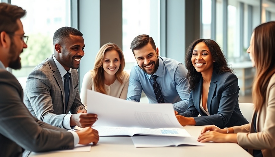 Professionals discussing a 2025 Halfway Point Success Checklist in a meeting.