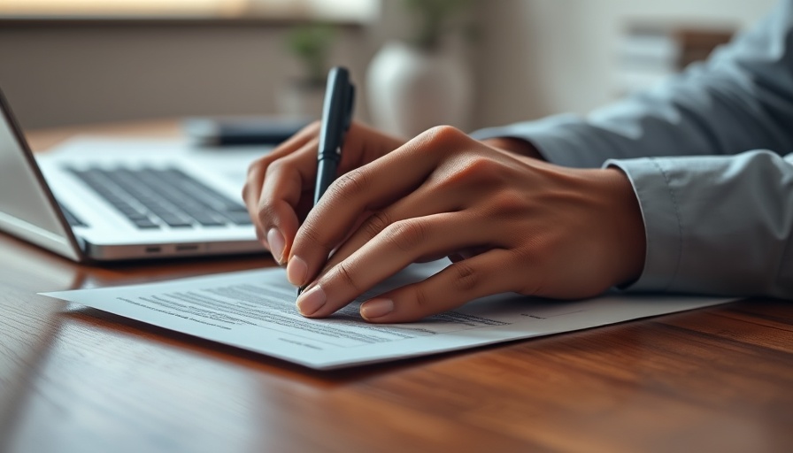 Close-up of hand signing a business document on desk, Sole Proprietorship vs LLC.