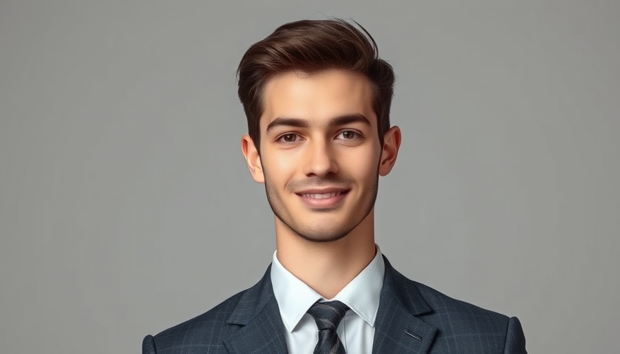 Confident young man in formal suit.