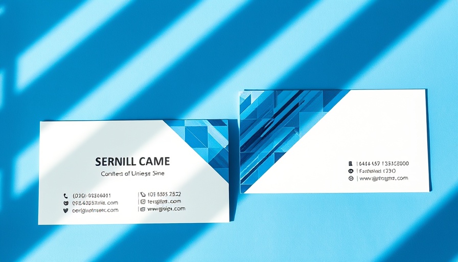 Modern business cards highlight value in digital world with blue design.