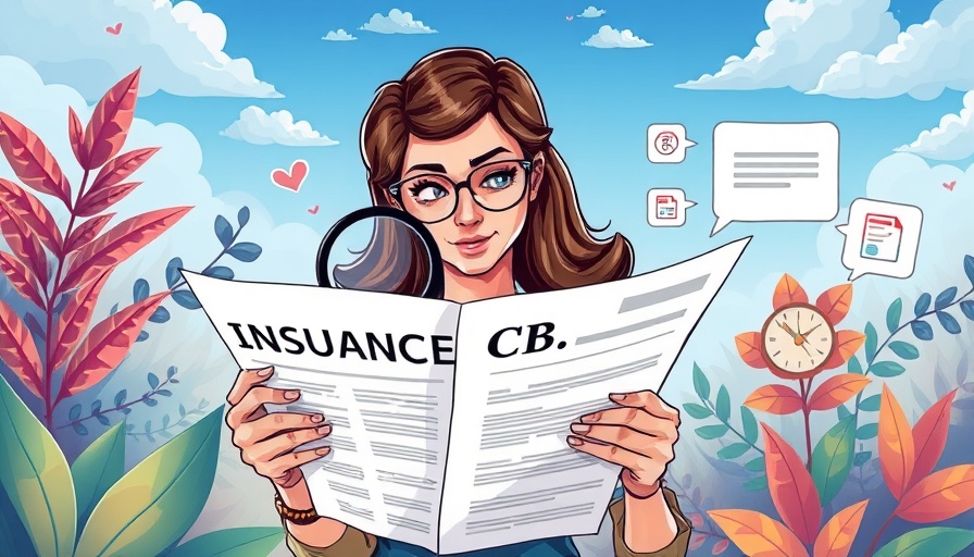 Illustration of person examining insurance pitfalls for small businesses.