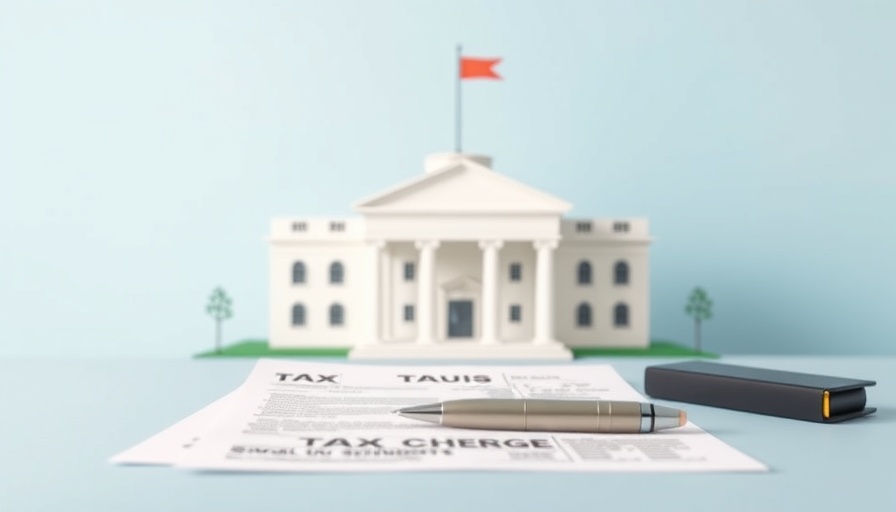 Stylized tax documents and government building illustrating small business tax changes