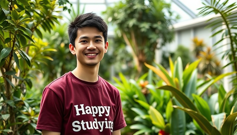Smiling person in maroon shirt promoting inclusive tutoring for diverse learners.