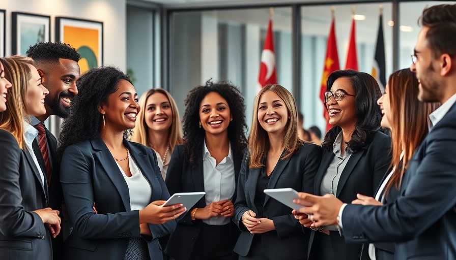 Diverse business professionals collaborate on small business tax reform.