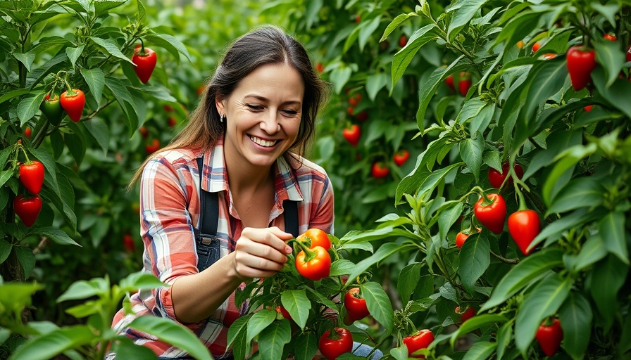 Woman harvesting peppers symbolizing Federal Climate Investments for Justice40 and LMI Communities.