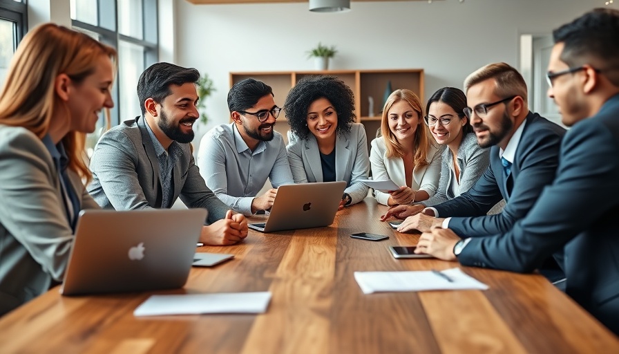 Group of professionals collaborating in a meeting for small business success.