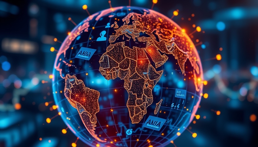 Abstract digital globe with financial symbols representing AI challenges affecting global markets.