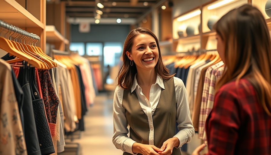 Strong customer relationships in a small business setting with a joyful interaction.