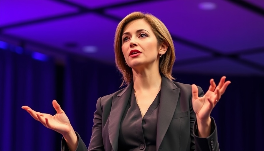 Businesswoman presenting at a conference, related to Citigroup Q2 2025 Earnings Report.