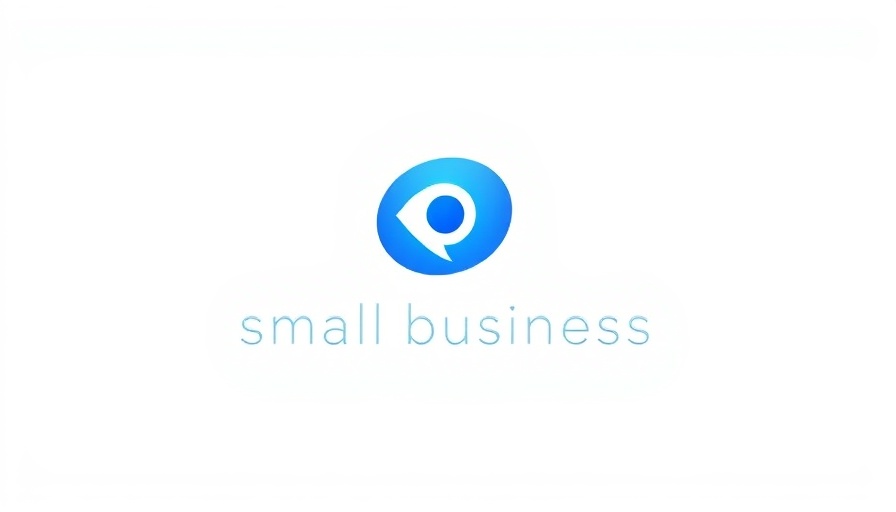 Modern blue gradient small business trends logo, professional design.