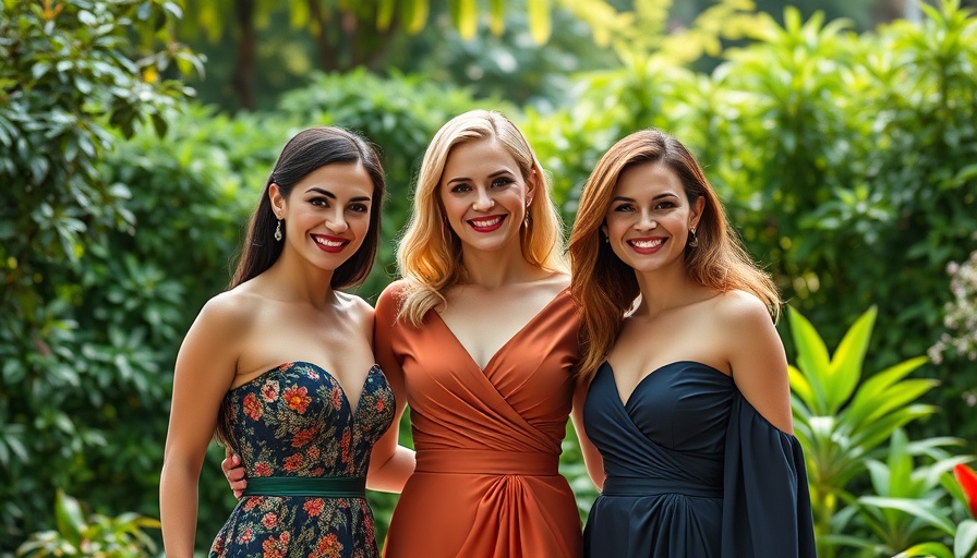 Three women enjoying Friends of the Public Garden Summer Party surrounded by greenery.