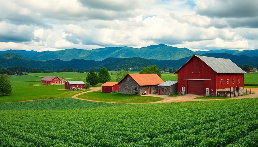 Scenic Northeast Kingdom farm with barn and mountains.