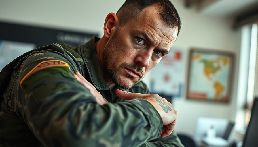 Focused military personnel in uniform related to transgender military ban