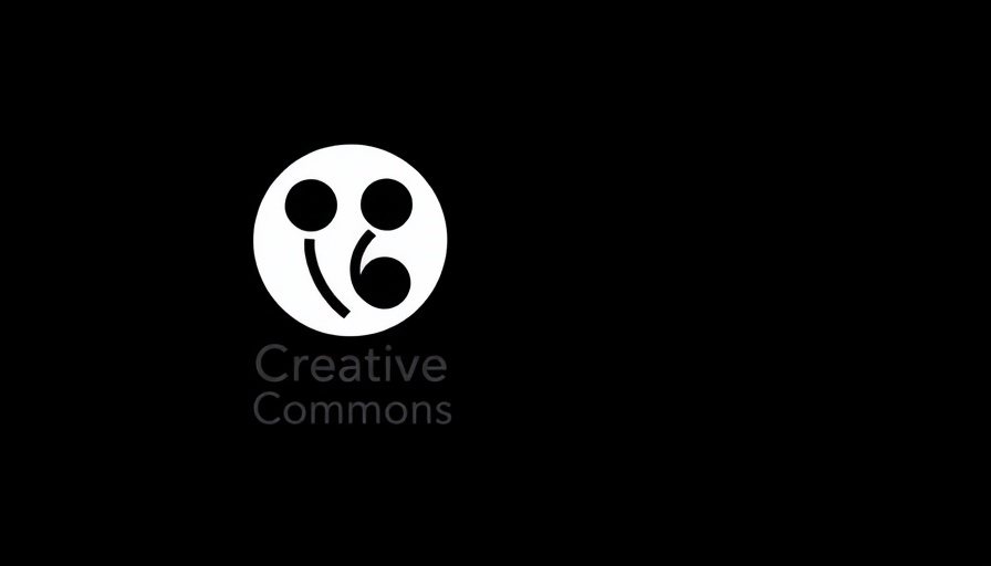 Black and white Creative Commons symbol and human icon.