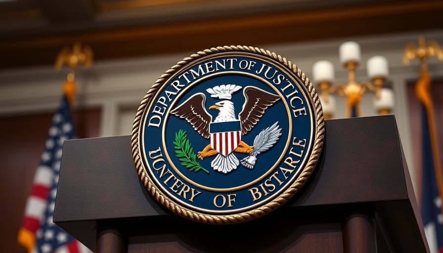 Department of Justice seal symbolizing health care fraud schemes takedown.