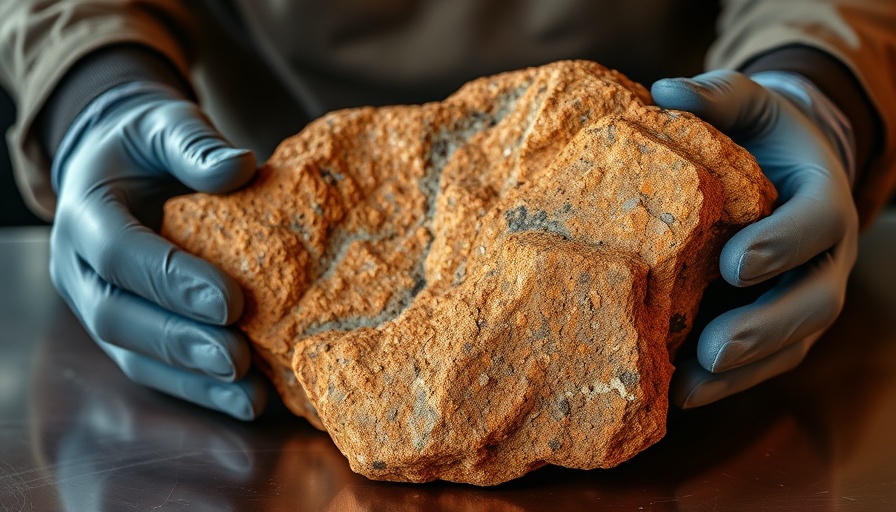 Largest piece of Mars on Earth at auction, dramatic lighting.