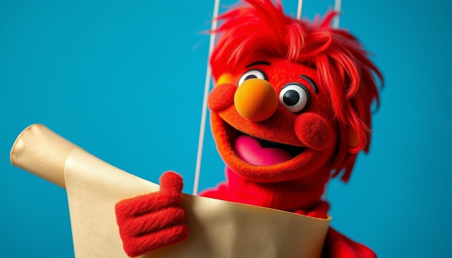 Puppet illustration symbolizing hacked Elmo X account