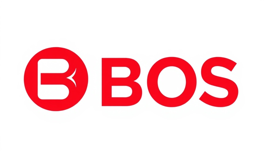Bold BOS logo for Boston weekend events.