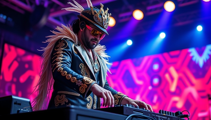 Energetic performer DJing at OUTLOUD Music Festival Boston, vibrant scene.
