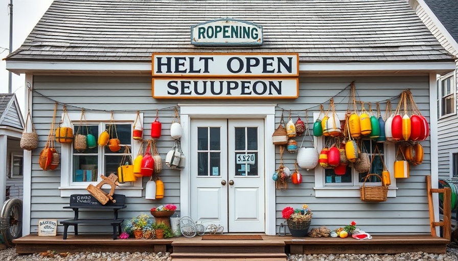 Cap't Cass Seafood Shack reopening with colorful buoy decorations.