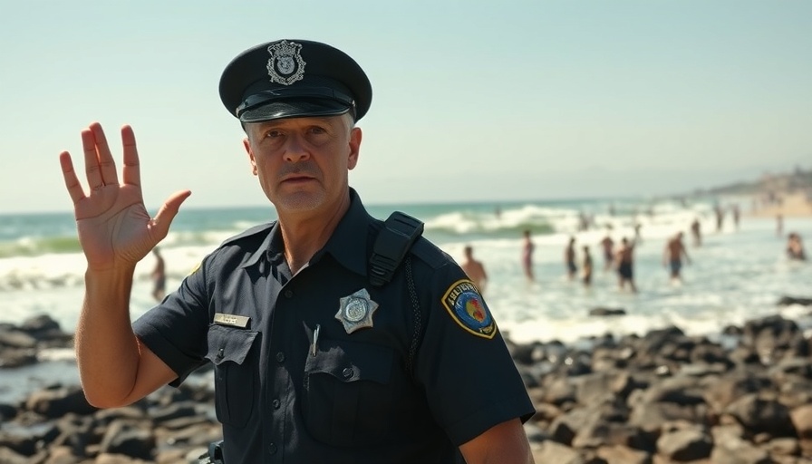 Jaws Movie Legacy scene with alarmed man by the shore