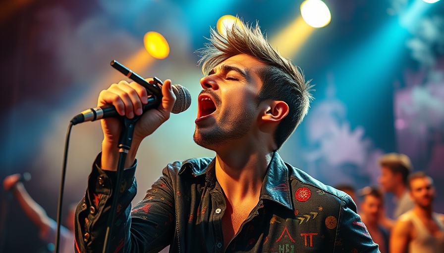 Dynamic singer performing at Benson Boone birthday event