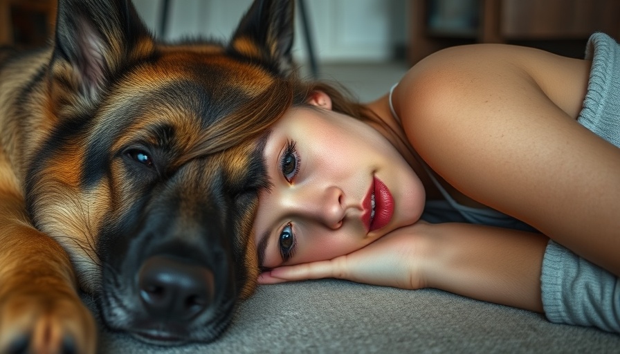 Grace Potter Lowell concert imagery featuring a relaxed woman and her German shepherd.
