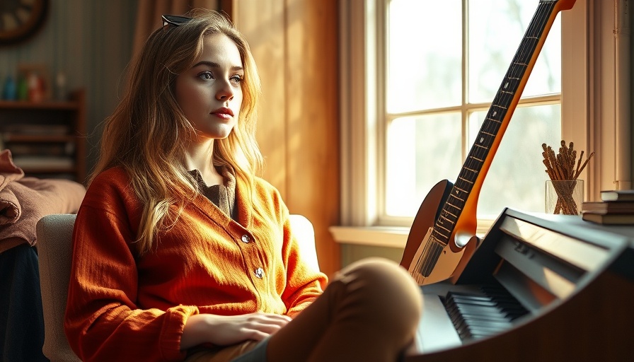 Emi McSwain in a cozy room with a keytar, Boston style.