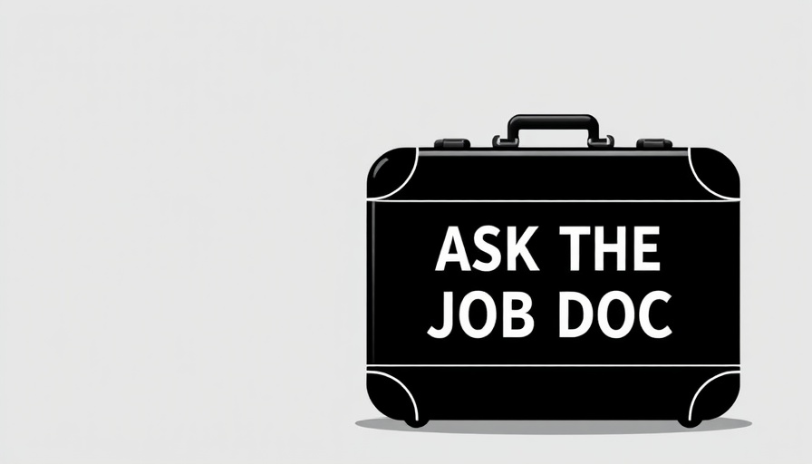 Illustration of suitcase with 'ASK THE JOB DOC' text, age bias in job postings.
