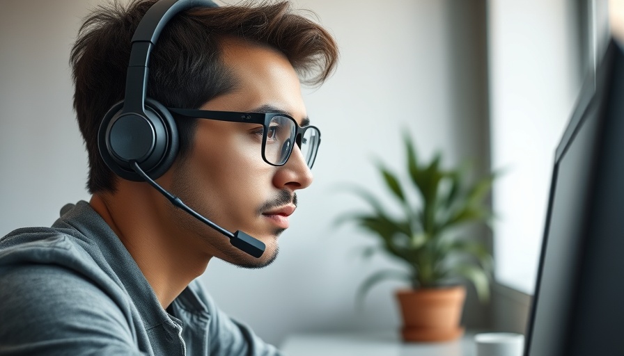 Man wearing headset working in office - Hiring a Virtual Assistant