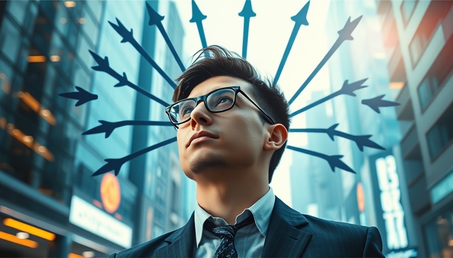 Entrepreneur facing choices symbolic of ethical challenges.
