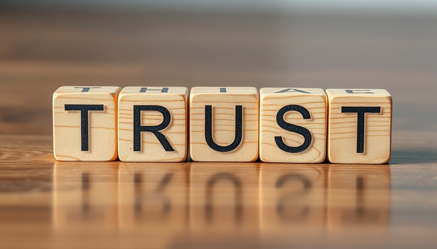 Building Trust and Credibility for Small Businesses with wooden blocks spelling TRUST.