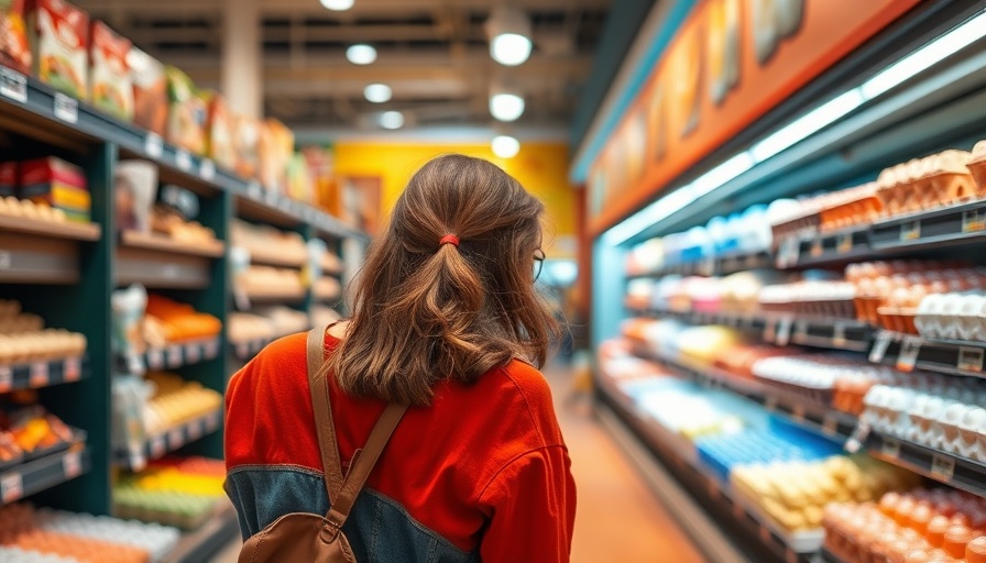 City-run grocery store in Worcester with a woman shopping for eggs.