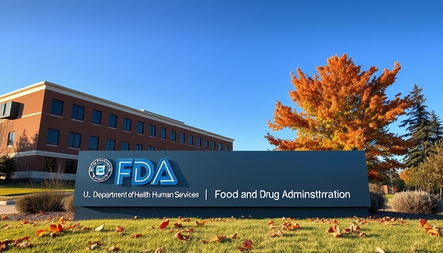 FDA building sign on sunny day with autumn colors; relates to FDA panel antidepressants pregnancy.