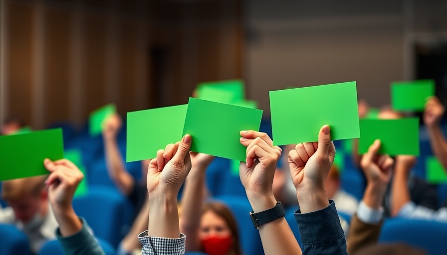 Green approval cards raised, related to small business loan approval rates.