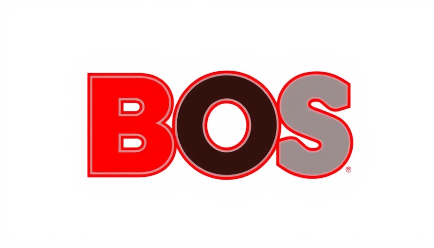 Simple BOS logo design with bold text and red outline.