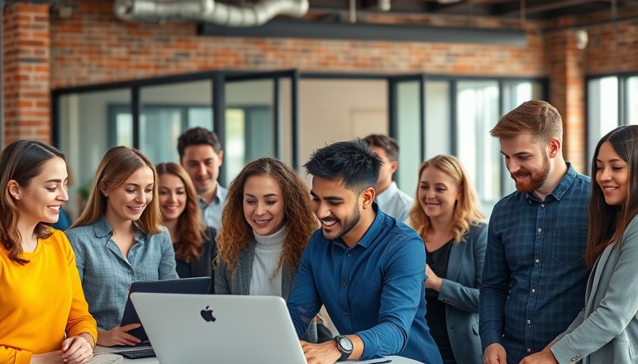 Managing Gen Z: Young professionals collaborating in modern office.