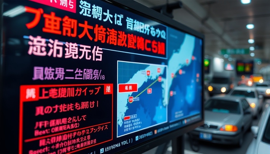 Tsunami warning screen showing alert for 8.8-magnitude earthquake.