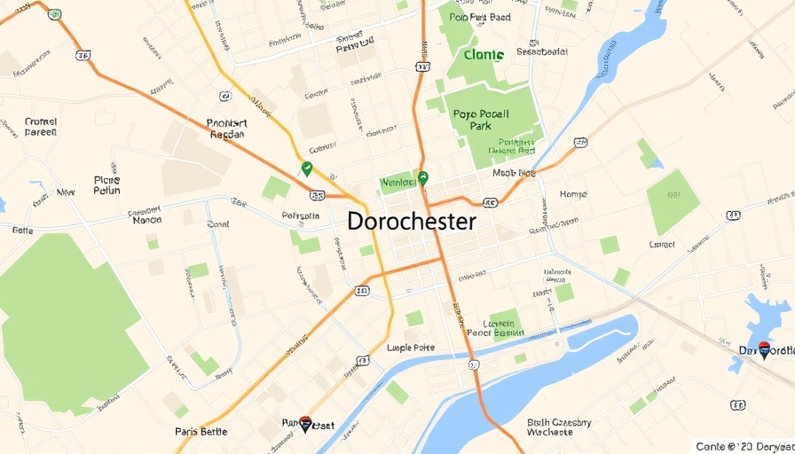 Map showing Dorchester roads and parks related to Youth Violence.