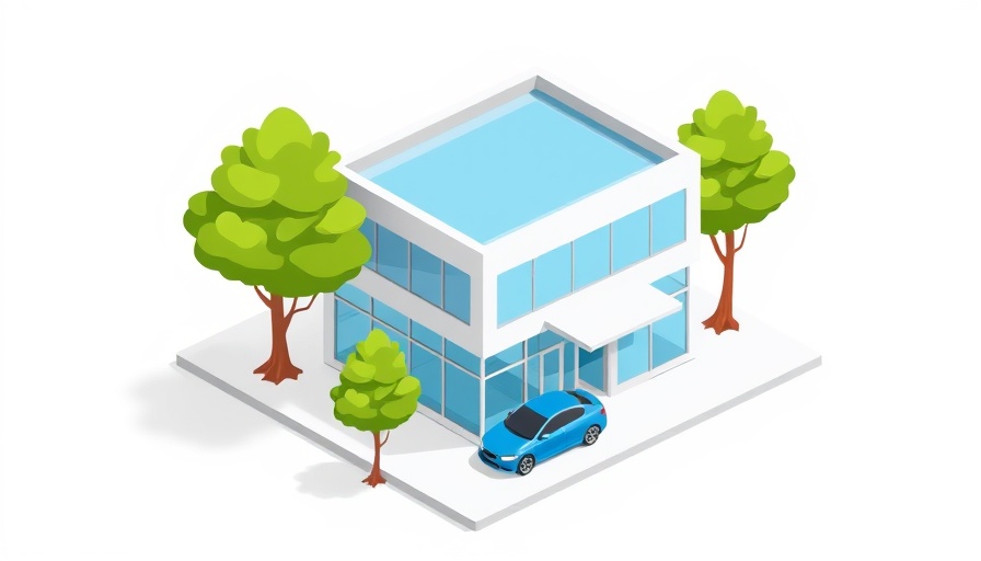 Isometric office building illustration representing scaling your business effectively.